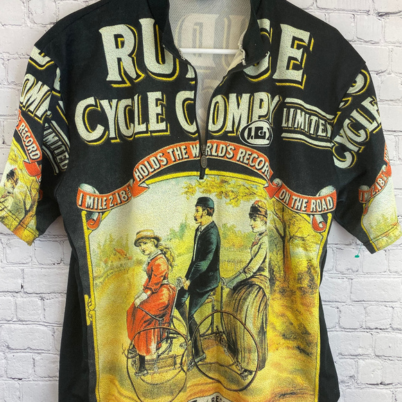T-shirt Cycliste Vintage Louis Garneau Taille XL, Fabriqué Au Canada, Jaune/rouge